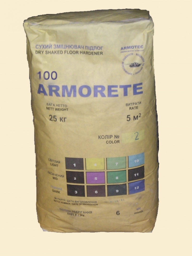 Armorete 100 упрочнитель бетонных полов